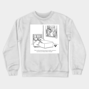 Classic Angel and Praying Cartoon Crewneck Sweatshirt